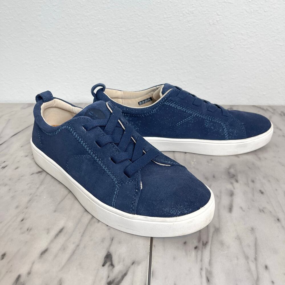 Revitalign Malibu Misty Peacoat Shimmer Sneakers Women’s 10B Blue Suede NWT
